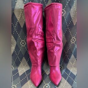 Glaze Fuchsia Over the Knee Boots